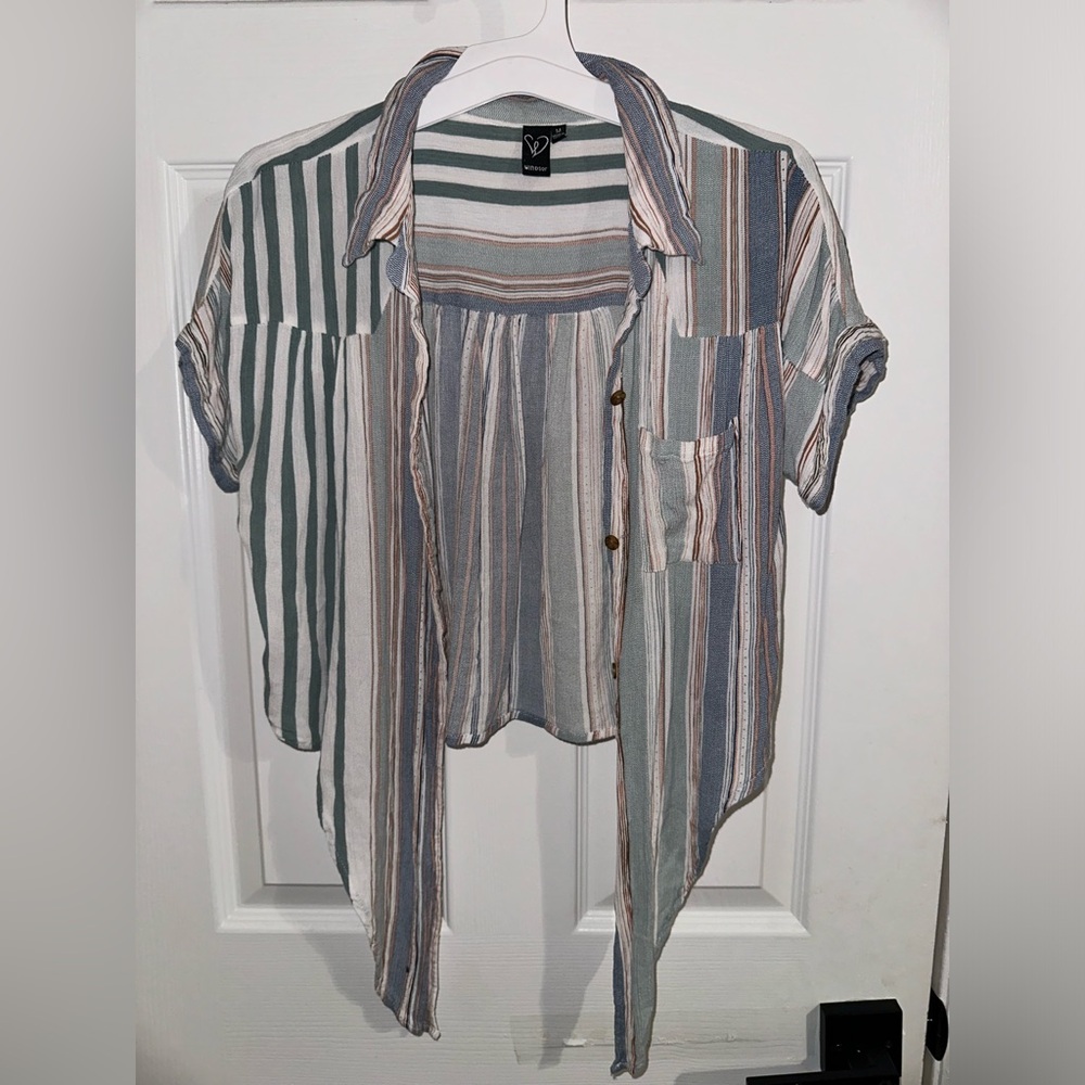 Crop top button up
